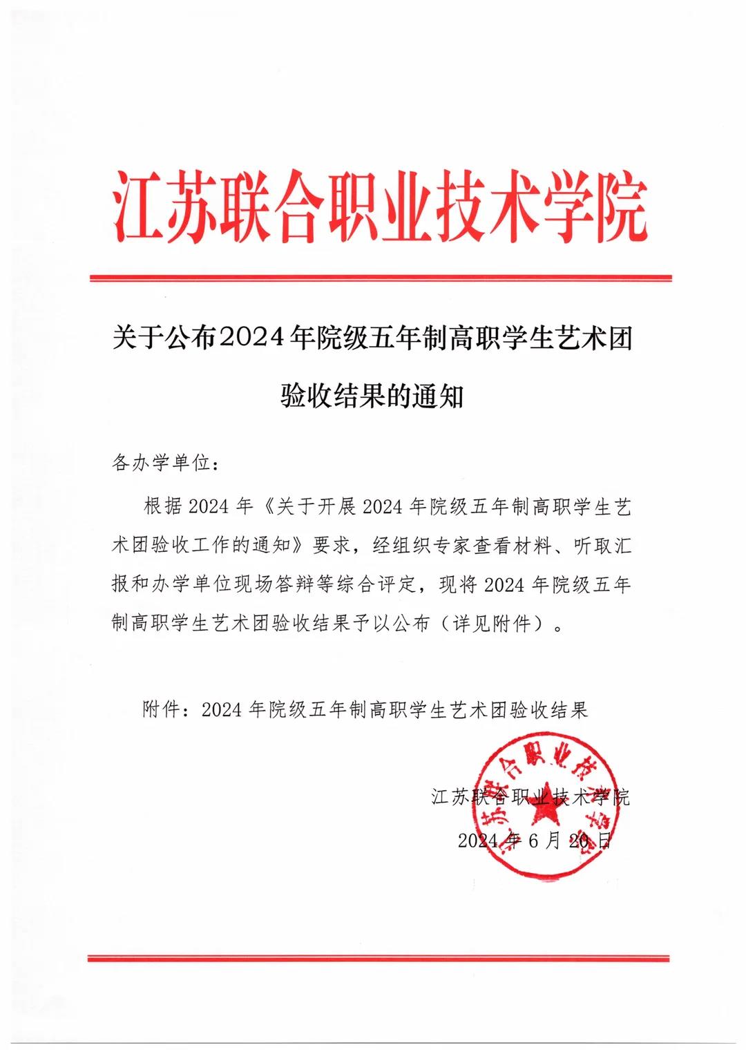 喜報(bào) ——我?！板a小交”藝術(shù)團(tuán)順利通過江蘇聯(lián)合職業(yè)技術(shù)學(xué)院五年制高職學(xué)生藝術(shù)團(tuán)驗(yàn)收